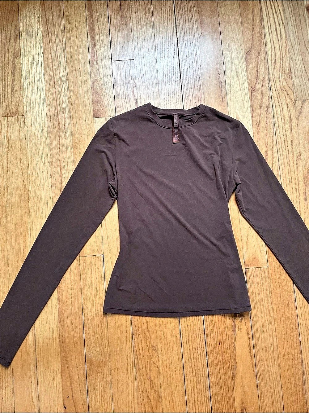 Skims Long Sleeve Top in Brown